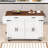 Helmut Rustic Kitchen Island with Built-In Charging Station and Adjustable Shelves-84804814
