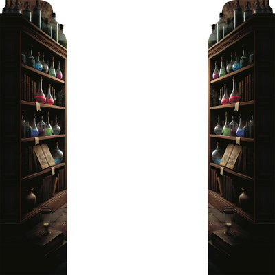 SP13619 Medieval Fantasy Wizard Shelf 2pack Magic Potions Poisons Alchemy Prop Cardboard Cutout Standee Standup