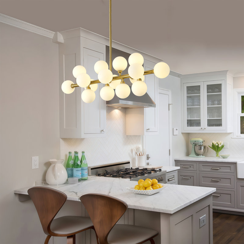 Luminaire suspendu 16 lumières Spoutnik Mid-Century