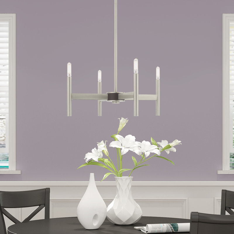 Martella 5-Light Chandelier, Brushed Nickel, 4 - Light