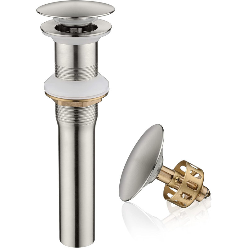 Brass & 304 Stainless Steel Sink Drain with Detachable Filter Basket – Fits 1.5"-1.87" Standard 1 3/4" Drains