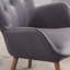 Fauteuil d'appoint contemporain à dossier capitonné en velours-129882303