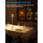 Lampe de table rechargeable sans fil avec base de chargement, éclairage d'ambiance haut/bas, lampe de table DEL en aluminium à intensité variable, lampe de bureau portative pour extérieur et usage commercial, IP54, 2700K (vert)-1741240131
