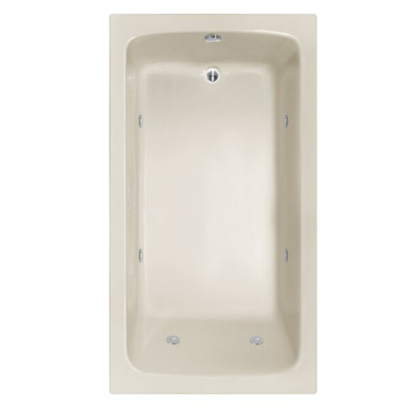 Melissa 72'' x 36'' Acrylic Bathtub, White, Polished Chrome
