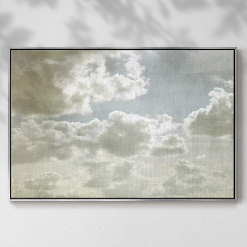 Toile tendue avec châssis Sky Scrapers IV, H 17 po x l 25 po x P 2 po, Argent