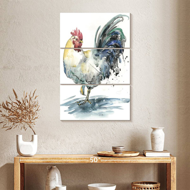 Brampt Rooster Splash I, 38" H x 24" W