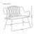 French Retro and Simple White Bench