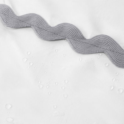 Rideau de douche en tissu tissé festonné