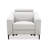 Reno Lin 37 Inch Power Recliner Chair, Brown Genuine Leather, Metal Legs-99420164