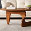 Table basse ovale de style Noguchi, table basse en bois de style Mid-Century moderne de 34 po, table d'appoint triangulaire stable pour salon