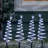 LED Swirly Tree Path Lighting, 21"H, Set of 4