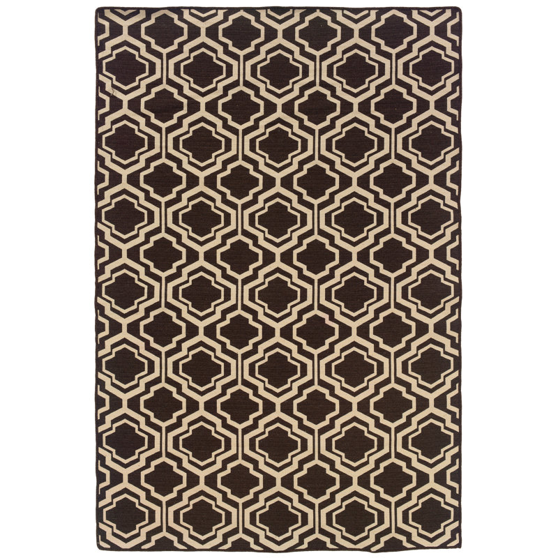 Bloomfield Hills Wool Geometric Indoor Rug, Rectangle 5' x 8'