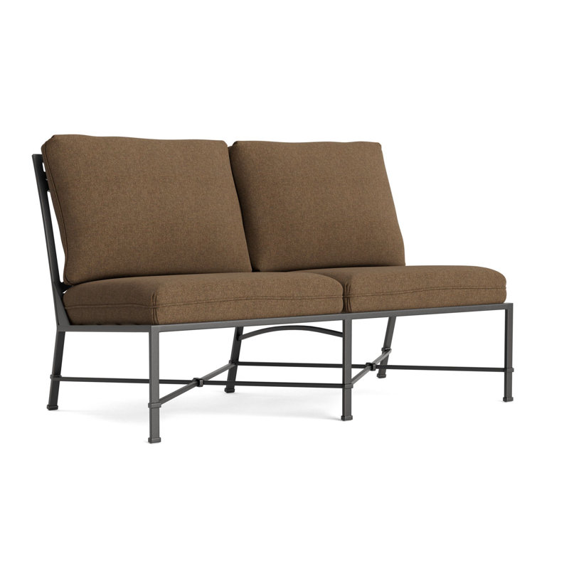 Venetian Outdoor 2 - Seat Loveseat, Fusion Moccasian, Textured Pewter