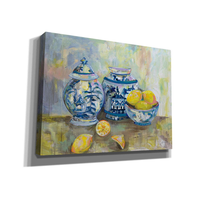 «Lemon Life» par Jeanette Vertentes, art mural sur toile, H 12 po x l 16 po x P 0,75 po