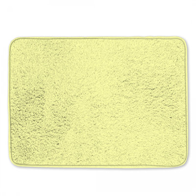 Solid Light Yellow Bath Mat