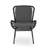 Elegant Grey Chair, Cushion Pad, Robust Iron Modern Chair With Stable Construction And Cleanable Seat-695447858-695447857