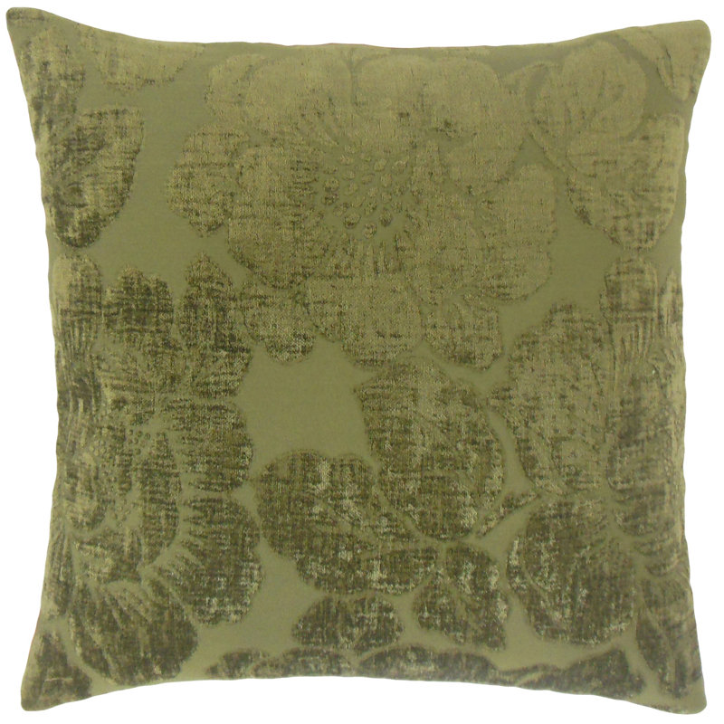 Taie décorative à motif floral, Lin, Européen