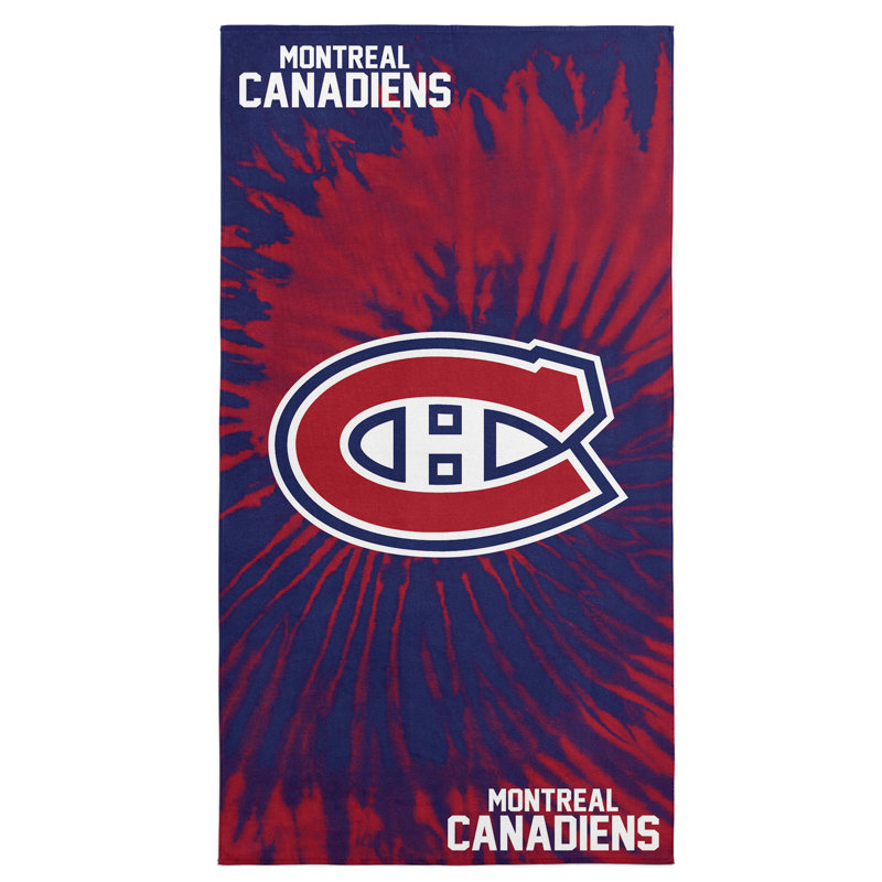 NHL Zone Read Beach Towel, Lightweight Absorbent Hockey Team Towel, 30 x 60 Inches, Montreal Canadiens