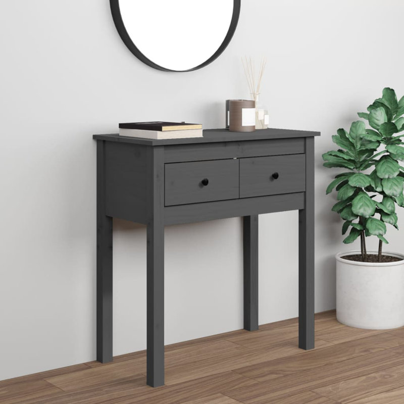 Wightman 100Cm Solid Wood Console Table, Honey Brown, 75 H x 75 W x 35 D