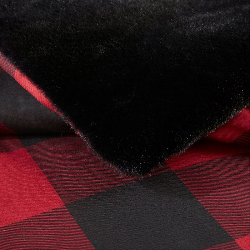 Ensemble d'édredon en duvet synthétique de très grande taille en laine et en fausse fourrure très grand / très grand californien
