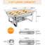 Ensemble de 6 chauffe-plats, 8 pte en acier inoxydable Chafer Buffet, ensemble de chauffe-plats et chauffe-eau