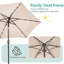 Parasol de marché éclairé 90 po Dorance-1487684143
