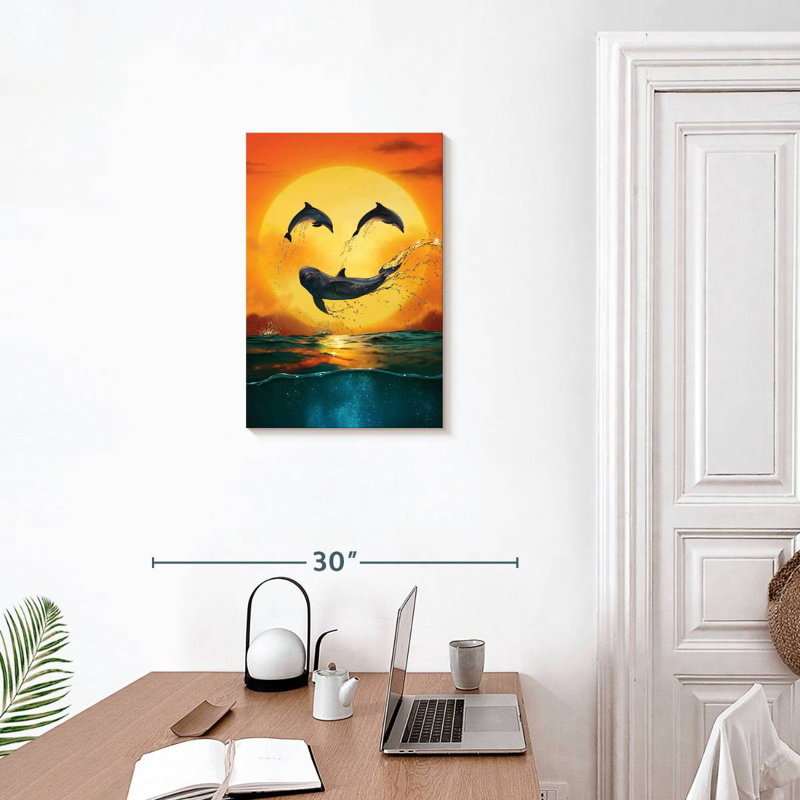 Brampt Dolphin Emoji, 24" H x 16" W