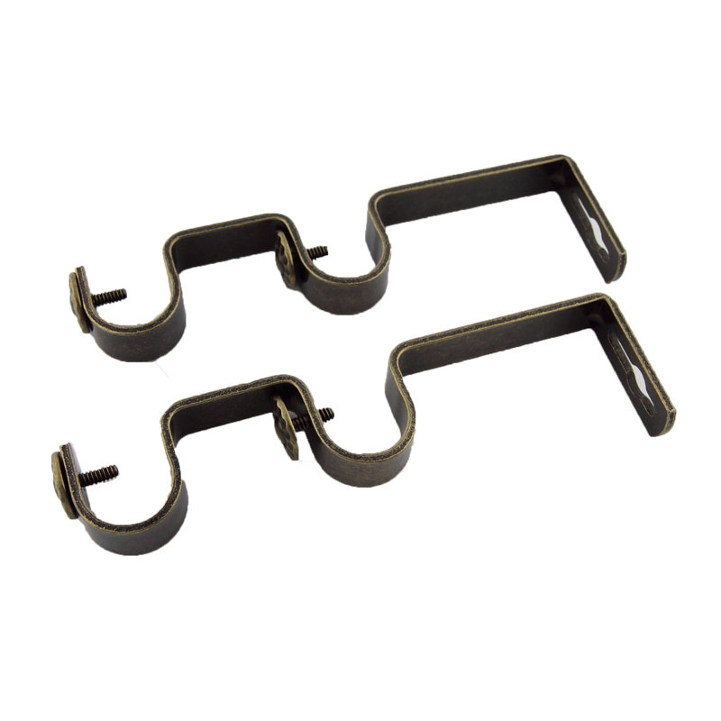 Beloit Steel Mounting Bracket, Antique Brass