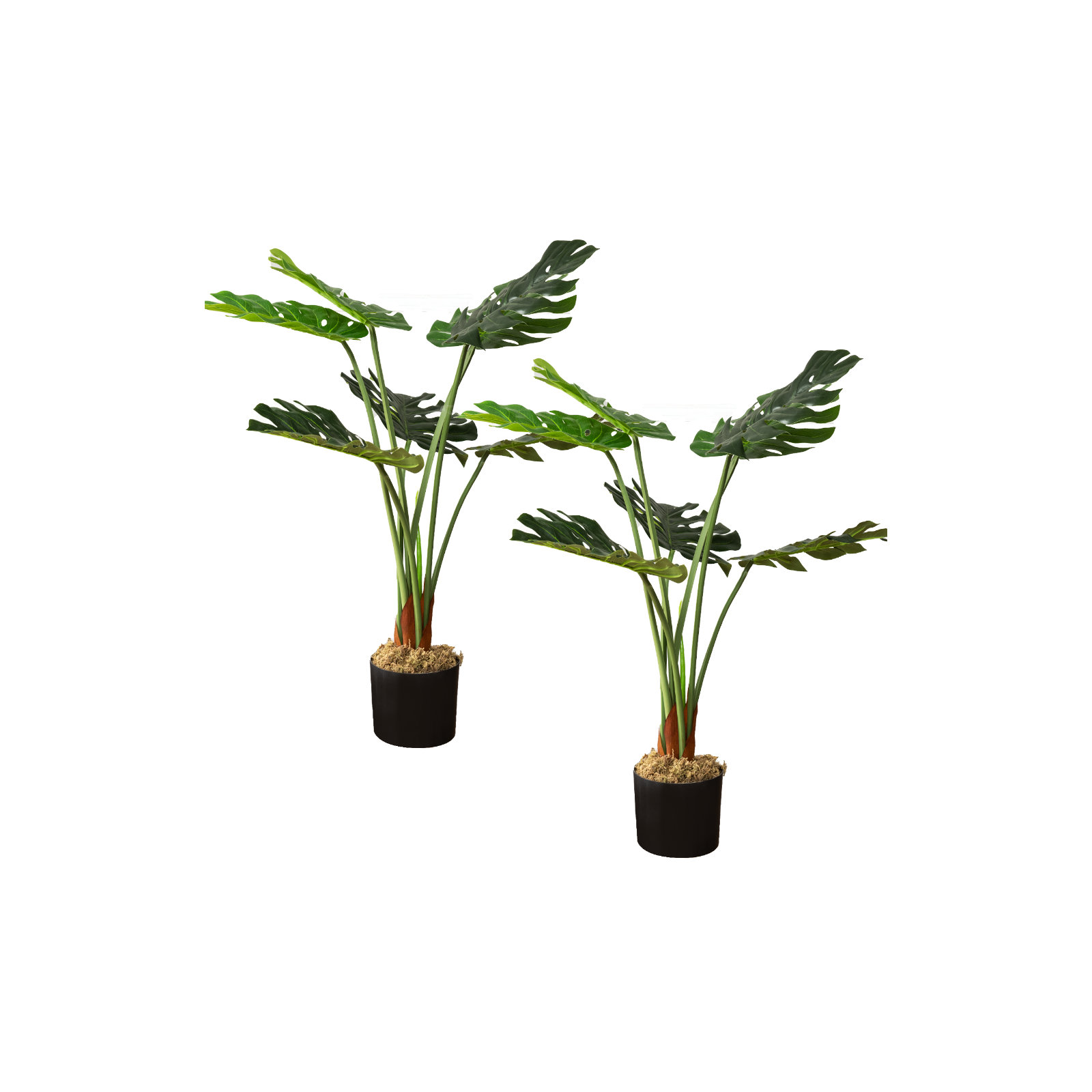 Faux Monstera Plant in Pot, 36" H x 15" W x 15" D, 2