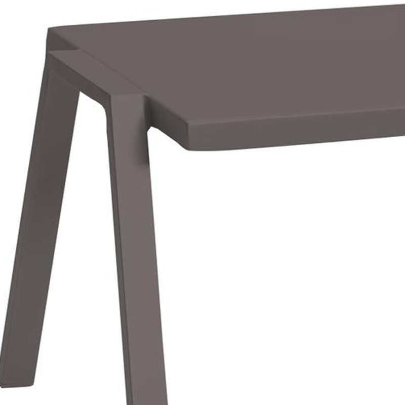 Table de bout en aluminium taupe 16 po