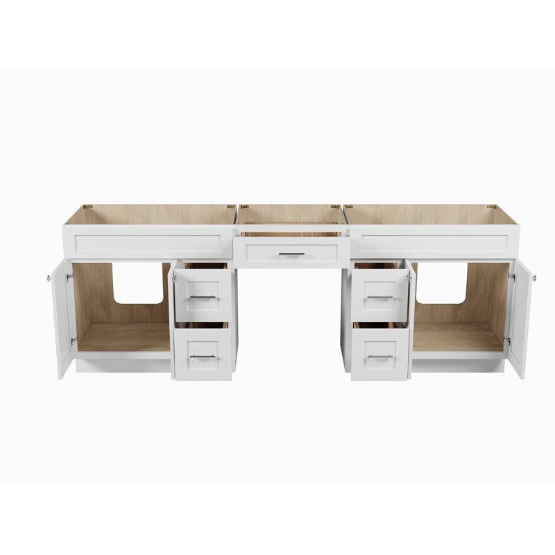 Ensemble de meuble-lavabo double 96 po Disar, Blanc