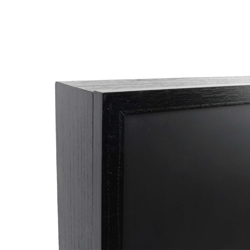 Black Magnetic Wall-Mounted Murphy Desk with Chalkboard Front