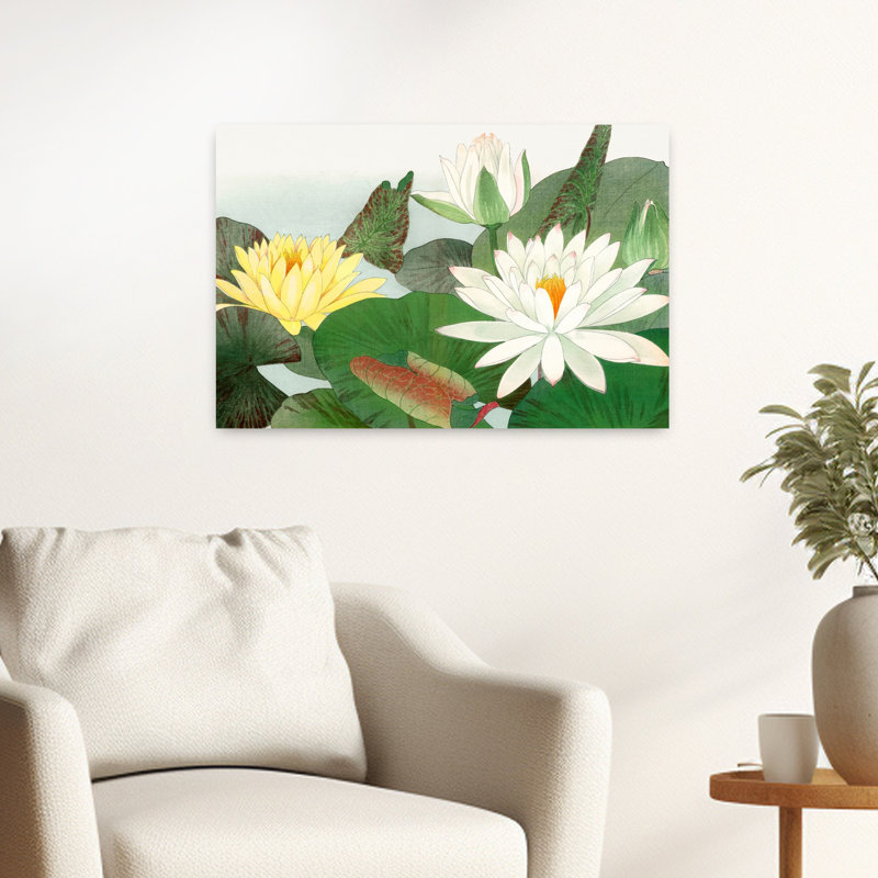 Art contemporain contemporain abstrait fleur de lotus, H 24 po x l 16 po