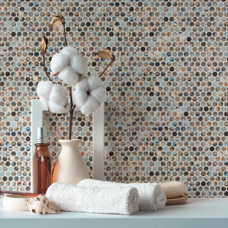 Eterna 1" x 1" Glass Mosaic Wall & Floor Tile