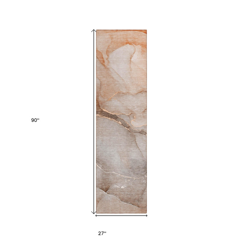 Tapis de couloir d'extérieur 8 po Taupe
