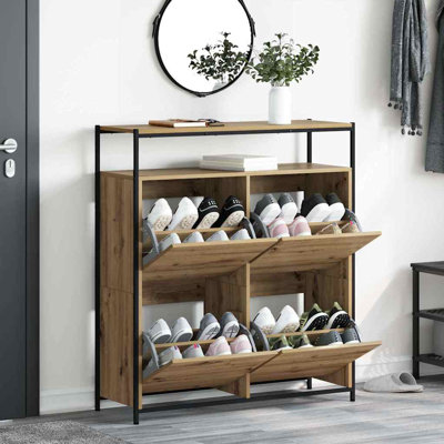 Shoe Cabinet 100 X 34 X 112 Cm Engineered Wood