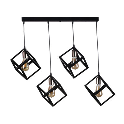 Caidah 4 - Light Black Geometric Pendant