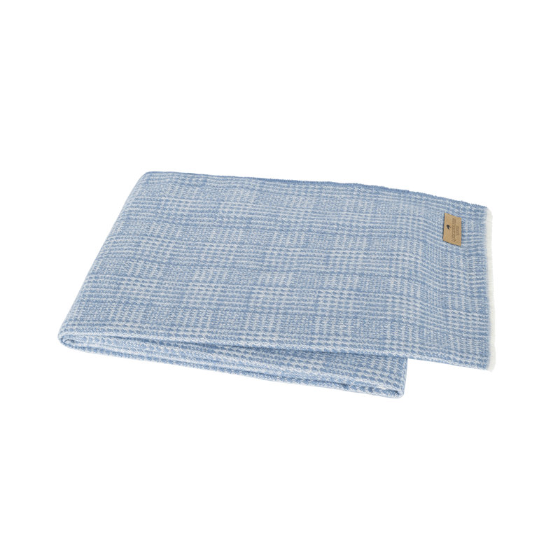 Sutton Plaid Throw,  Chambray Houndstooth