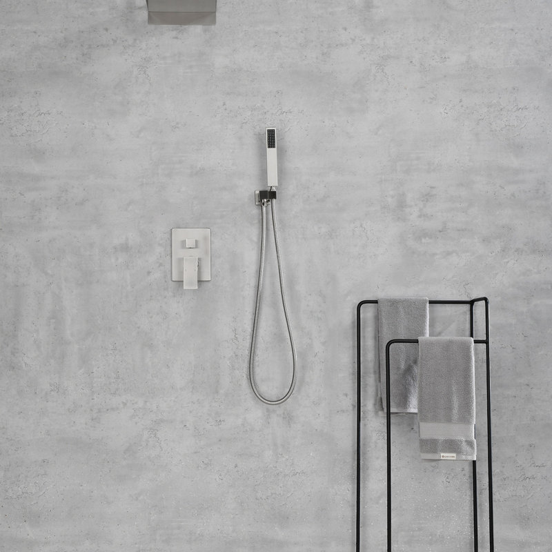 Système de douche, pomme de douche cascade avec douche à main, ensemble de robinet de douche mural pour salle de bain