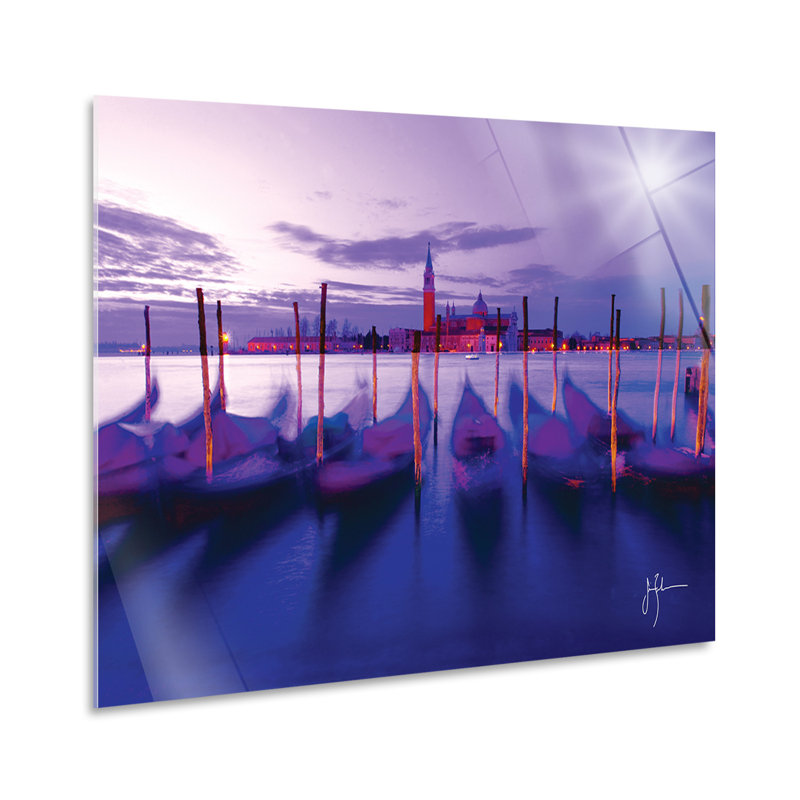 Venice 1 Piece Wall Art on Glass, 65cm H x 95cm W