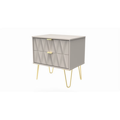 Fully Assembled Susannah 2 Drawer Bedside Table