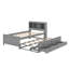 Lit plateforme simple avec tête de lit, USB, lit gigogne et 3 tiroirs-907961470