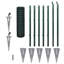 Enos Outdoor Euro Fence Panel Set with Ground Spike Steel-597314485-590675610