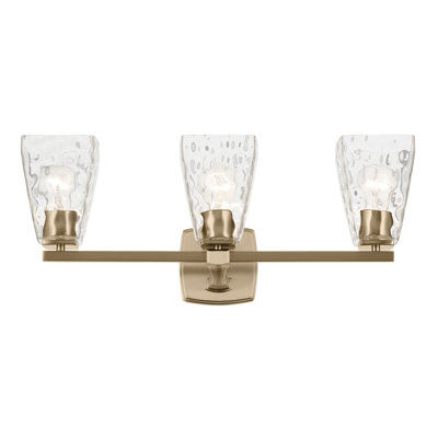 23.75" 3-Light Vanity Light with Water Glass