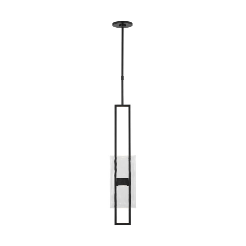 Duelle 1 - Light LED Pendant, 95" H x 28" W x 6" D, Nightshade Black