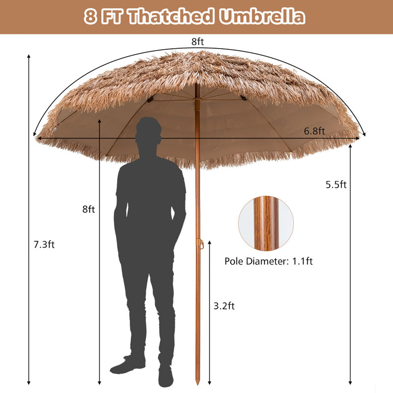 Parasol de plage 8 'Jura