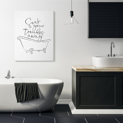 «Soak Your Trouble Ink Dessin Bathroom Design» par Milli Villa - impression d'art graphique