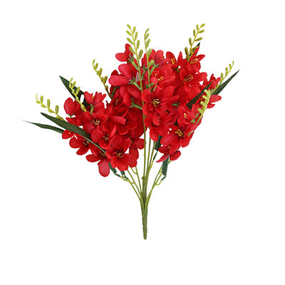  Orchid Artificial Flowers, Real Touch Lifelike Fake Orchid Flowers, Silk Floral Arrangements Faux Flowers Plant Wedding Bride Bouquets for Vase Table Centerpieces Summer Spring Decor