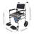 Lockable Rolling Shower Chair With Commode(O-Shape Seat)