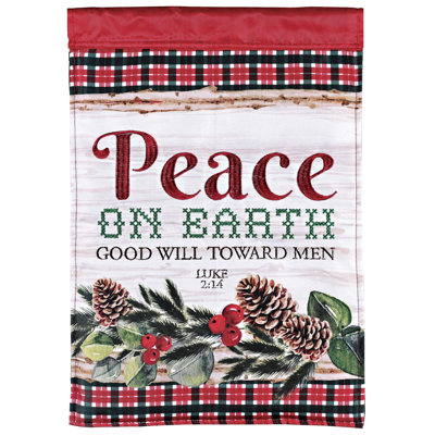 Drapeau Double Applique Plus Peace On Earth